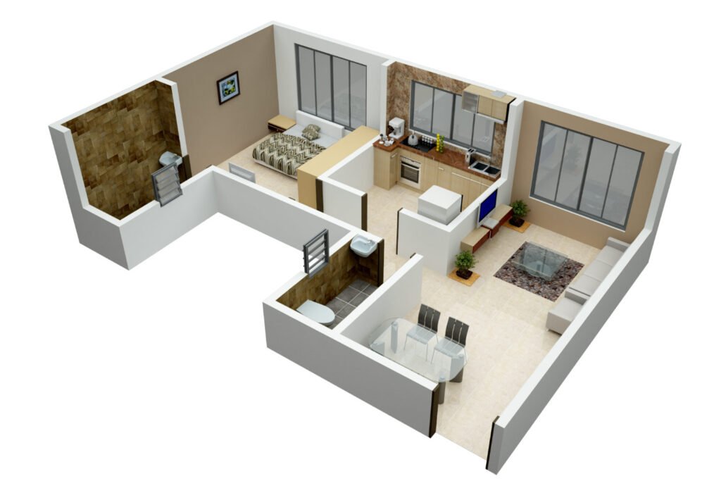 md-1-bhk-3d-plan